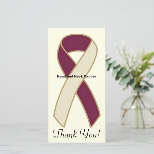 Hoofd- en nekkanker bedankkaart (Staand voorkant)