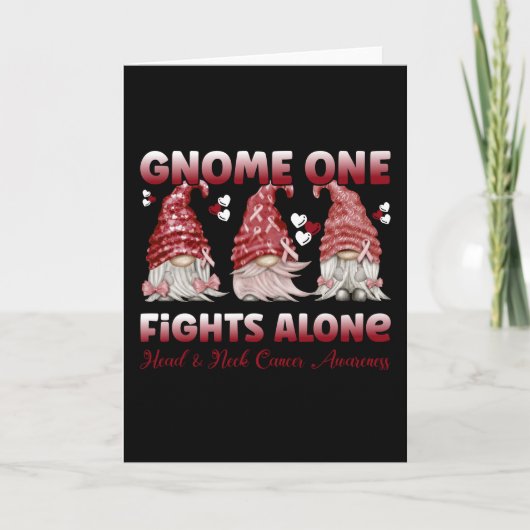 Hoofd- en nekkanker Burgundy Ribbon Kaart (Voorkant)