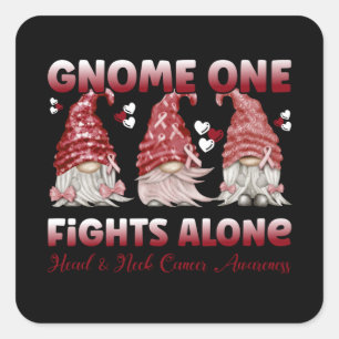 Hoofd- en nekkanker Burgundy Ribbon Vierkante Sticker