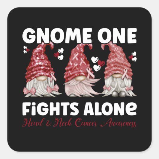 Hoofd- en nekkanker Burgundy Ribbon Vierkante Sticker (Voorkant)