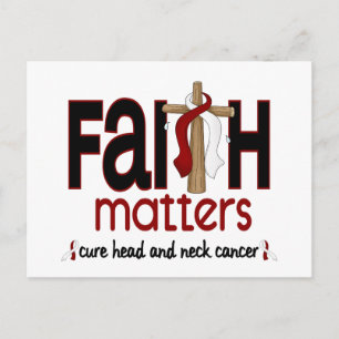 Hoofd- en nekkanker Faith Matters Cross 1 Briefkaart