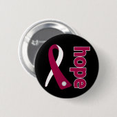 Hoofd- en nekkanker Hope Ribbon Ronde Button 5,7 Cm (Voorkant /achterkant)