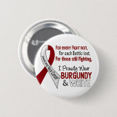 Hoofd- en nekkanker Ik heb trots Burgundy White 1  Ronde Button 5,7 Cm (Voorkant /achterkant)