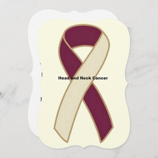 Hoofd- en nekkanker kaart (Voorkant / Achterkant)