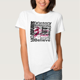 Hoofd- en nekkanker Overlevende collage T-shirt