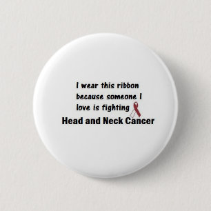 Hoofd- en nekkanker ronde button 5,7 cm