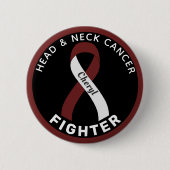 Hoofd- en nekkankerbestrijder Zwarte Button (Voorkant)