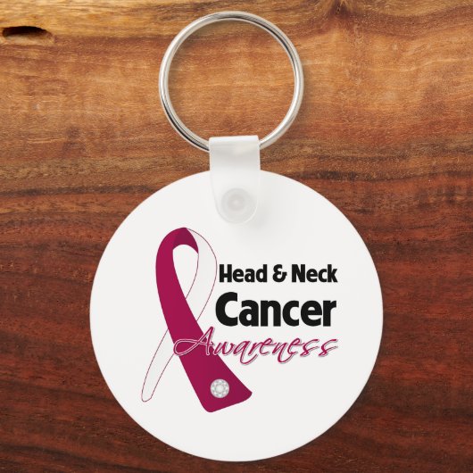 Hoofd- en nekkankerbewustmakingslint sleutelhanger (Voorkant)