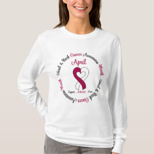 Hoofd- en nekkankerbewustmakingsmaand t-shirt