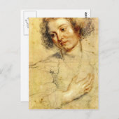 Hoofd en rechterhand van de vrouw door Peter Paul  Briefkaart (Voorkant / Achterkant)