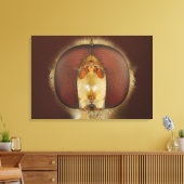 Hoofd- en samengestelde ogen van een heupvlucht canvas afdruk (Insitu (Woonkamer))