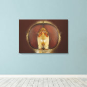 Hoofd- en samengestelde ogen van een heupvlucht canvas afdruk (Insitu (Houten vloer))