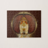 Hoofd- en samengestelde ogen van een heupvlucht legpuzzel (Horizontaal)