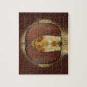 Hoofd- en samengestelde ogen van een heupvlucht legpuzzel (Verticaal)