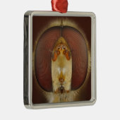 Hoofd- en samengestelde ogen van een heupvlucht metalen ornament (Rechts)