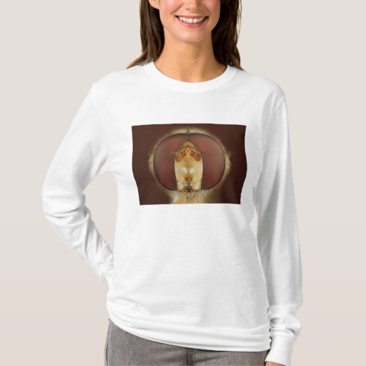 Hoofd- en samengestelde ogen van een heupvlucht t-shirt (Voorkant)