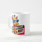 Hoofd en schouders boven de rest Grappige Giraffe Koffiemok (Voorkant links)