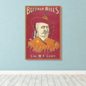 Hoofd-en-schouders portret van Buffalo Bill Canvas Afdruk (Insitu (Houten vloer))