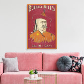 Hoofd-en-schouders portret van Buffalo Bill Canvas Afdruk (Insitu (Woonkamer))