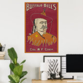 Hoofd-en-schouders portret van Buffalo Bill Poster (Thuiskantoor)