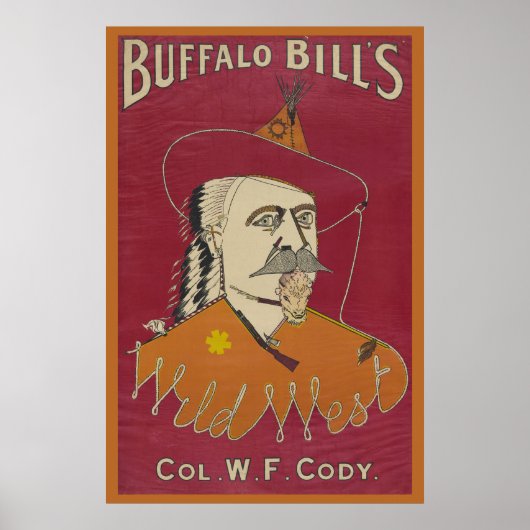 Hoofd-en-schouders portret van Buffalo Bill Poster (Voorkant)