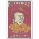 Hoofd-en-schouders portret van Buffalo Bill Sticker (Voorkant)