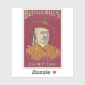 Hoofd-en-schouders portret van Buffalo Bill Sticker (Vel)
