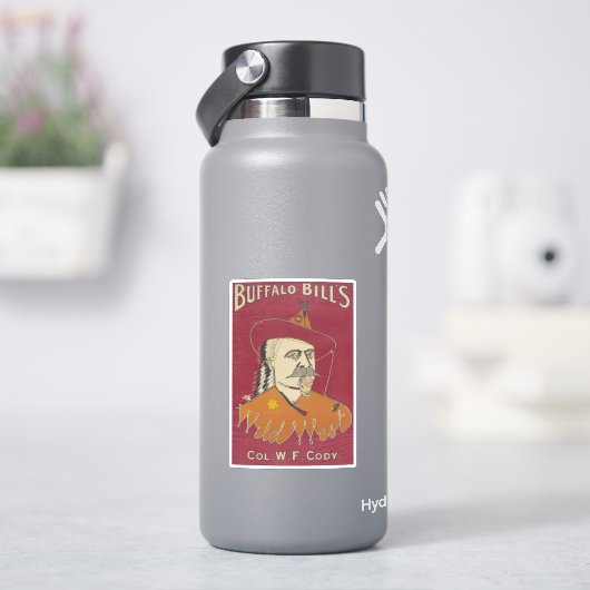 Hoofd-en-schouders portret van Buffalo Bill Sticker (HydroFlask)