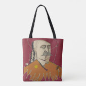 Hoofd-en-schouders portret van Buffalo Bill Tote Bag (Achterkant)