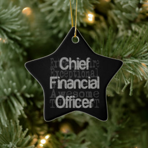 Hoofd financieel functionaris keramisch ornament