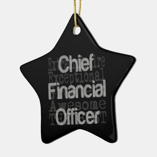 Hoofd financieel functionaris keramisch ornament (Links)