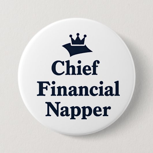 Hoofd Financiële Slaper  Ronde Button 7,6 Cm (Voorkant)