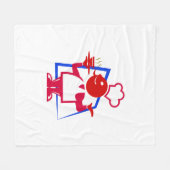Hoofd Fleece Deken (Voorkant (Horizontaal))