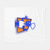 Hoofd Fleece Deken (Voorkant (Horizontaal))