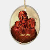 Hoofd Football Keramisch Ornament (Rechts)