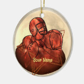 Hoofd Football Keramisch Ornament (Links)