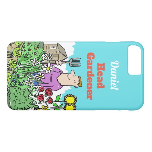 Hoofd Gardener. Keuze uit Jouw naam toevoegen Case-Mate iPhone Case (Achterkant (Horizontaal))