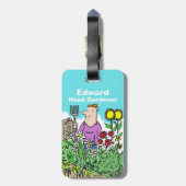 Hoofd Gardener met naam Bagagelabel (Achterkant verticaal)