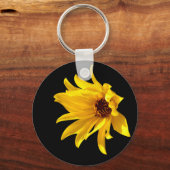 Hoofd gele maaltijd Helenium Key Ring Sleutelhanger (Voorkant)