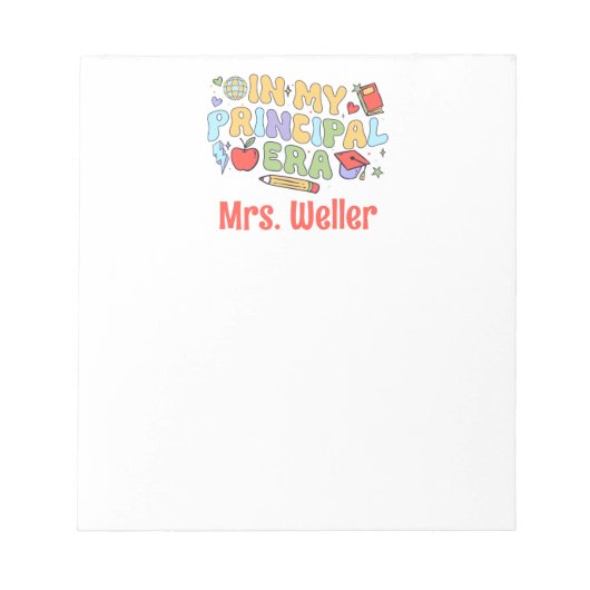 Hoofd Gepersonaliseerde Retro Terug naar school Er Notitieblok (Voorkant)