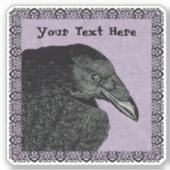 Hoofd Gezicht van de Paarse Gothische Grens van de Sticker (Voorkant)