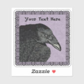 Hoofd Gezicht van de Paarse Gothische Grens van de Sticker (Vel)