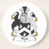 Hoofd gezinscrest zandsteen onderzetter (Voorkant)