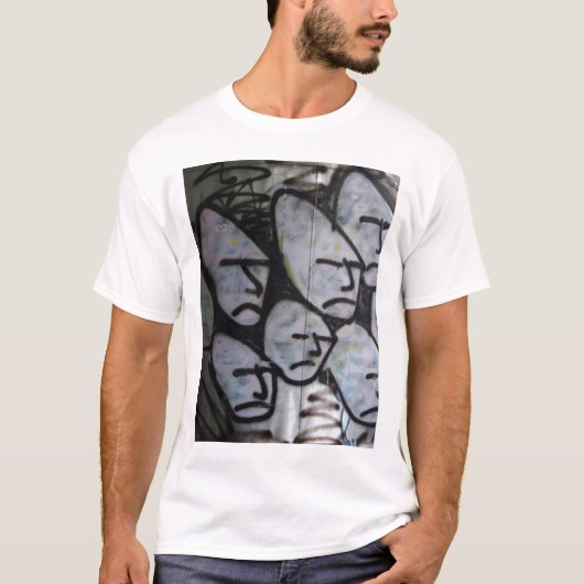 Hoofd graffiti, Bazel, Zwitserland T-shirt (Voorkant)