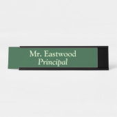 Hoofd groen bureau naambordje (Voorkant)