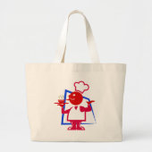 Hoofd Grote Tote Bag (Voorkant)