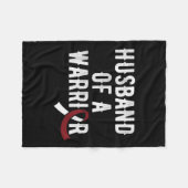 Hoofd halskanker echtgenoot Bourgondië lint bewust Fleece Deken (Voorkant (Horizontaal))