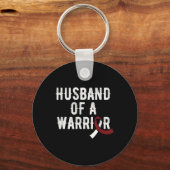 Hoofd halskanker echtgenoot Bourgondië lint bewust Sleutelhanger (Voorkant)