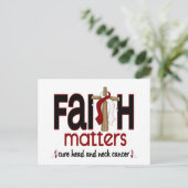 Hoofd-halskanker Faith Matters Cross 1 Briefkaart (Staand voorkant)