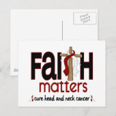 Hoofd-halskanker Faith Matters Cross 1 Briefkaart (Voorkant / Achterkant)